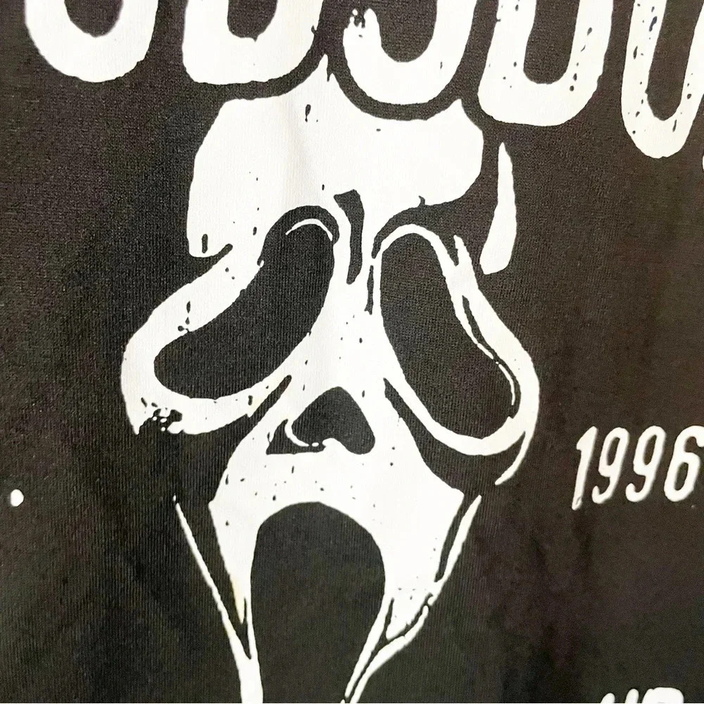 Unisex “Woodsboro Horror Film Club” Relaxed Fit Black Short Sleeve Tee Size 4XL - Picture 4 of 8